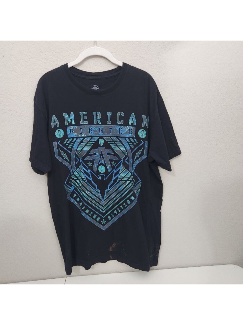 American Fighter Black Graphic Short-Sleeve T-Shirt XL Training Division Cotton